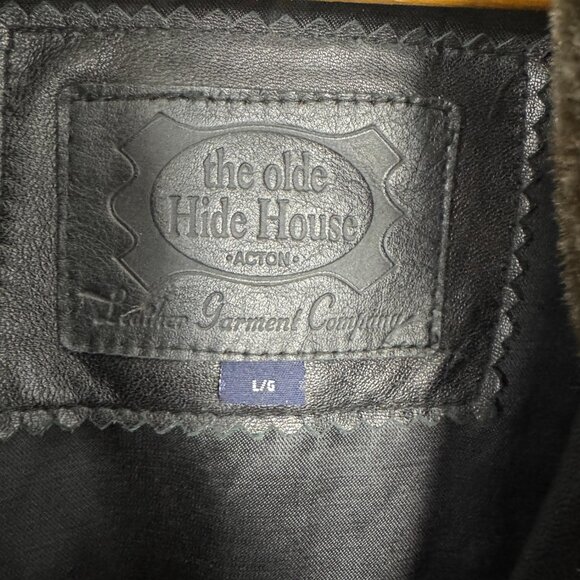 Vintage 90s Black Leather Belted Coat Removable Collar – The Olde Hide House - Picture 6 of 14